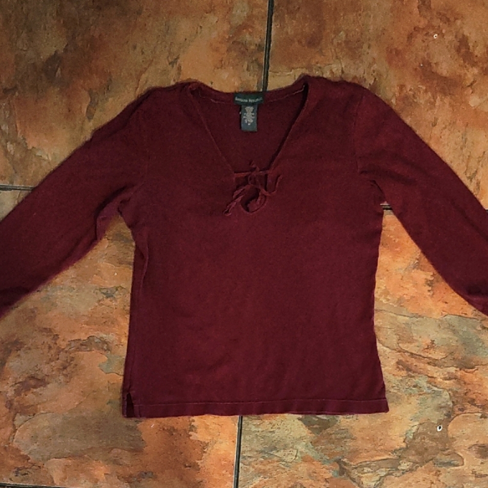 Banana Republic Rich Burgundy Blouse - Picture 1 of 4